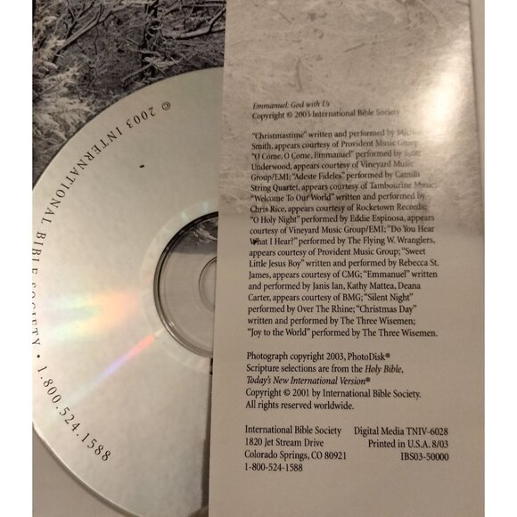 Emmanuel God With Us CD International Bible Society 2003 Christmas Music - Picture 3 of 6